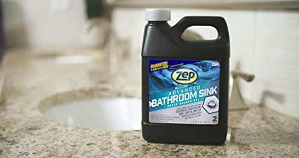 Bathroom sink after use: improved drainage thanks to the targeted formula.