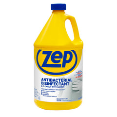 Zep Commercial lemon bottle front, ready-to-use disinfectant for everyday surface cleaning.