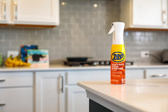 Zep Heavy Duty Citrus Degreaser angle spray demonstrates reaching tight corners.