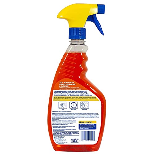 Zep Heavy-Duty Citrus Degreaser cleans stovetops with powerful grease lift.