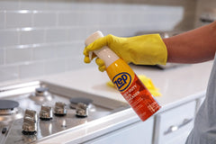Zep Heavy Duty Citrus Degreaser upside-down spray reaches hard-to-reach spots.