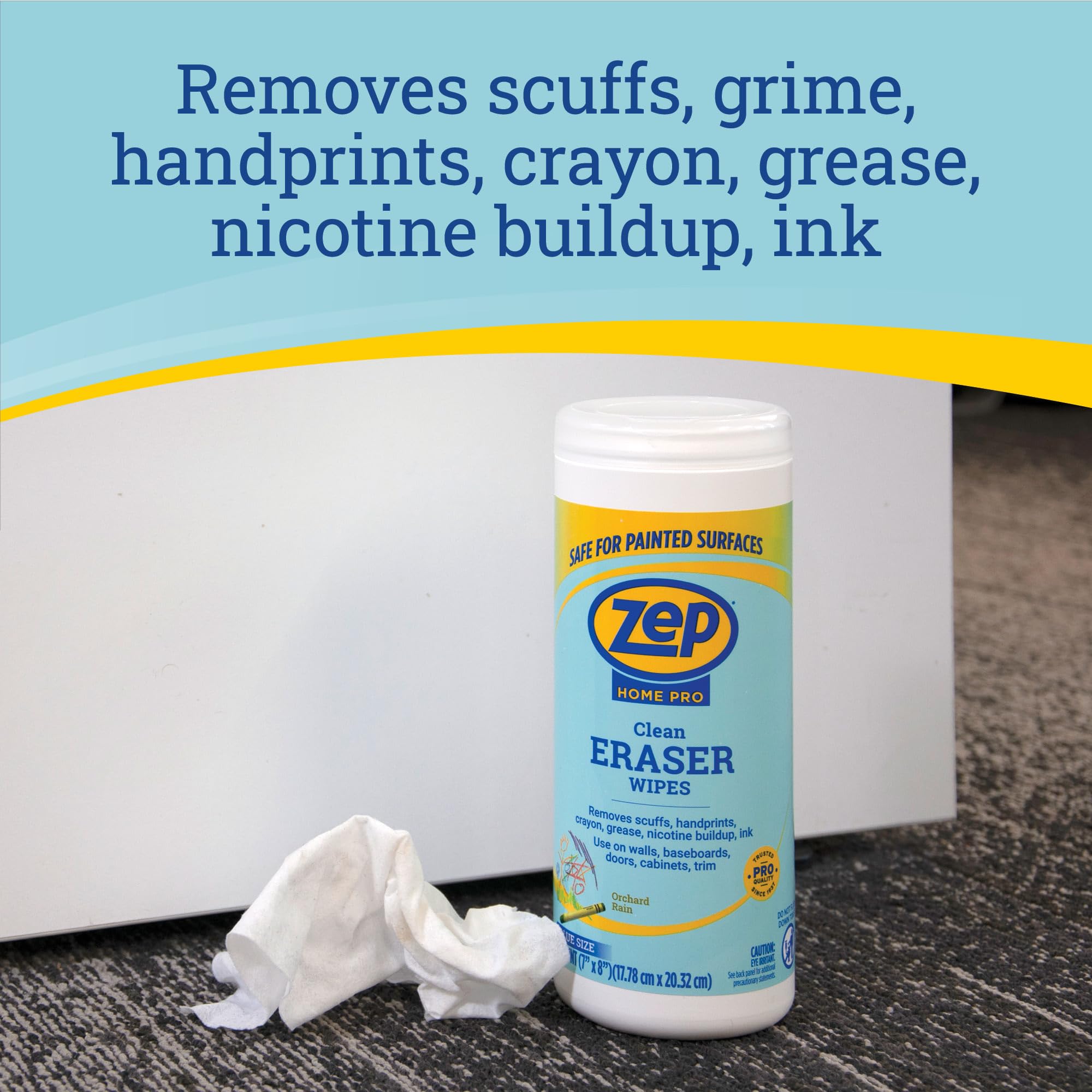 Zep Home Pro Clean Eraser Wipes close-up texture showing durability