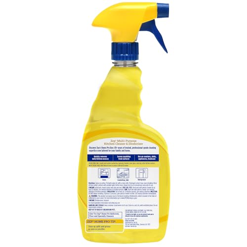 Zep Home Pro cleaner on sink and appliances delivering a clean shine