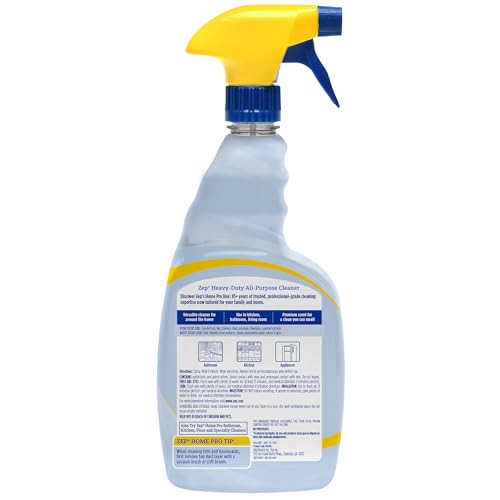Zep Home Pro cleaner spray-action demonstrates quick wipe-downs on kitchen messes.