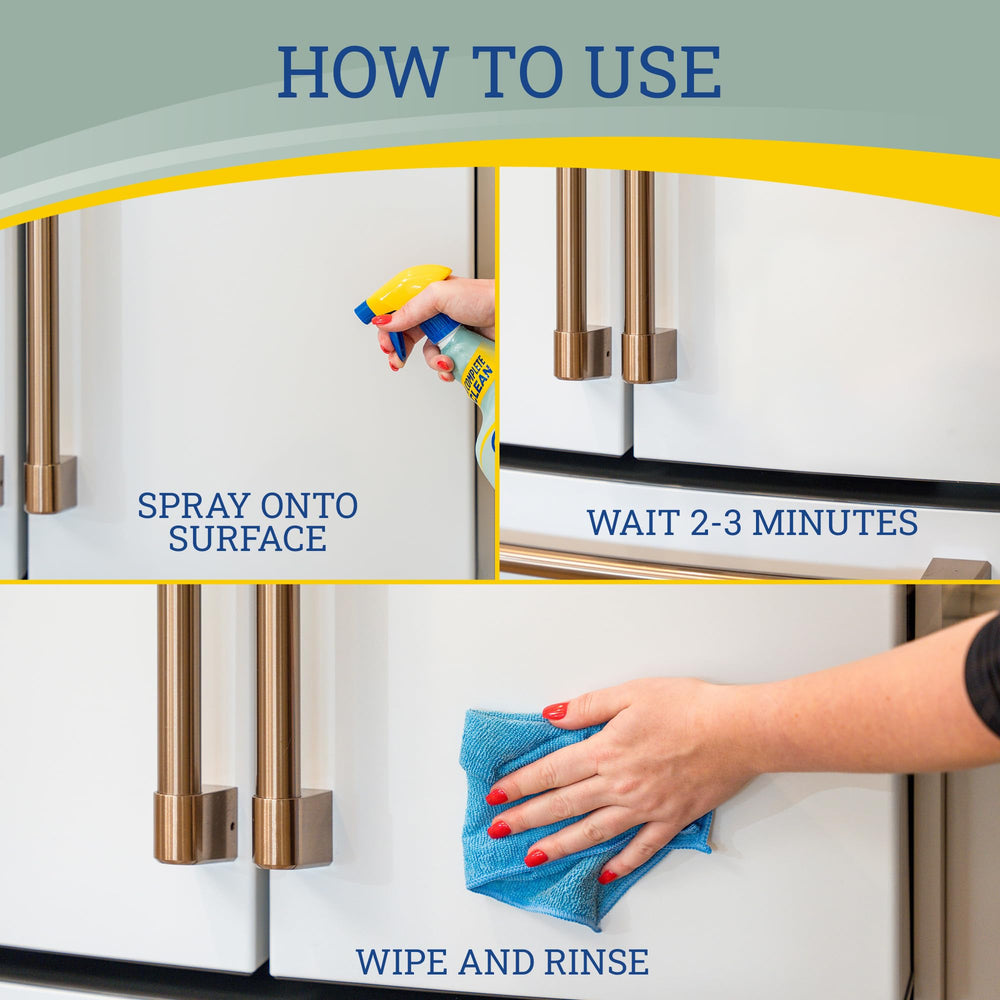 Fixtures refreshed by Zep Home Pro cleaner on metal and ceramic