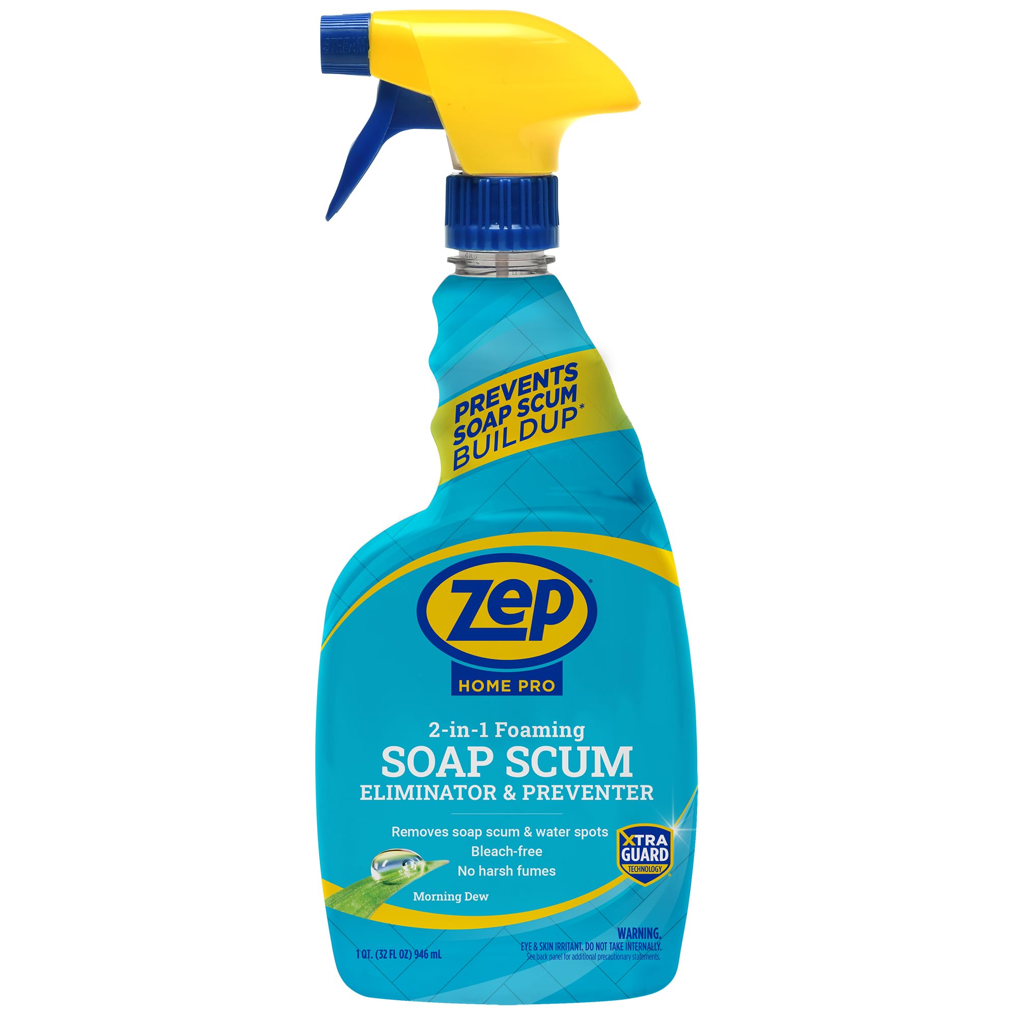 Zep Home Pro foaming solution bottle for easy bathroom cleaning with even coverage.