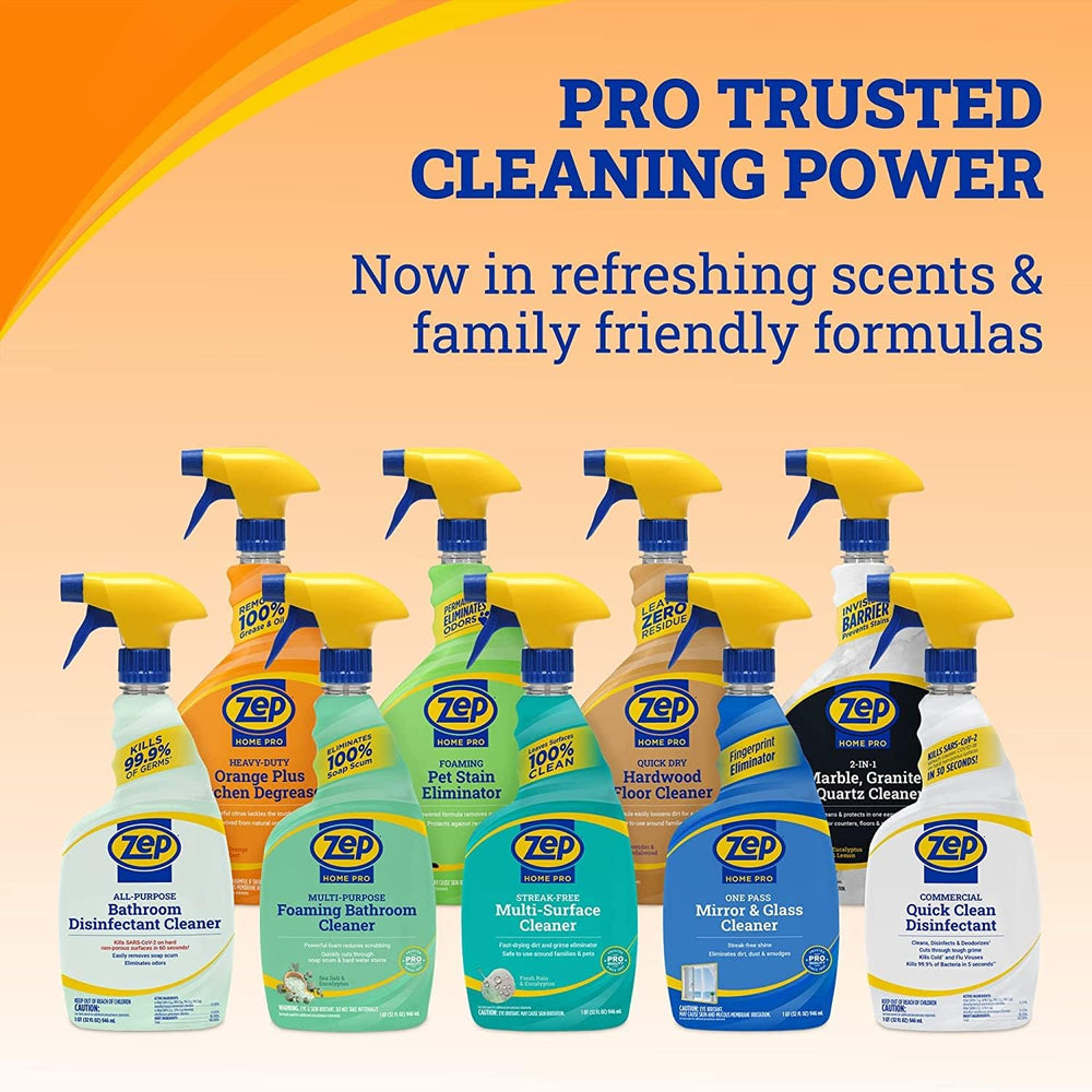 Zep Home Pro Orange Plus leaves a refreshing citrus scent after cleaning
