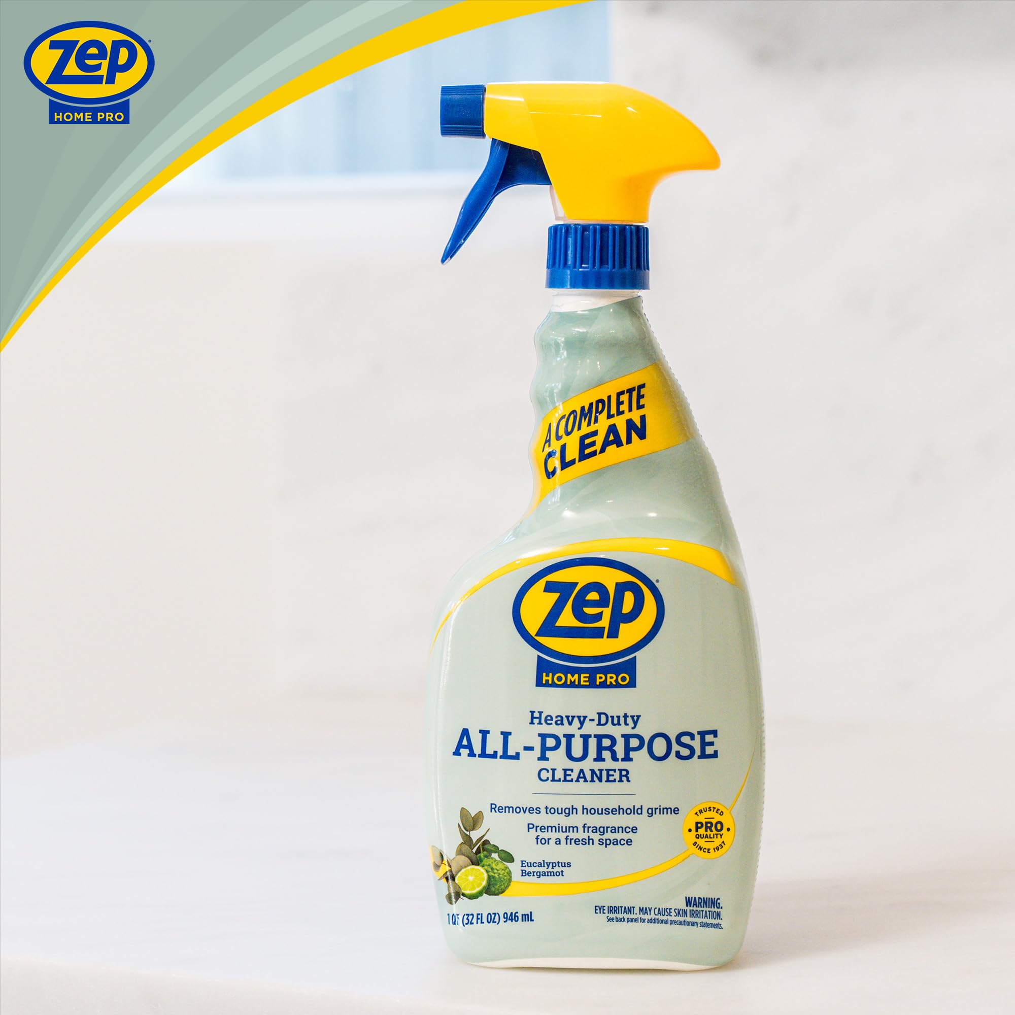 Painted wood surfaces revitalized by Zep Home Pro cleaner