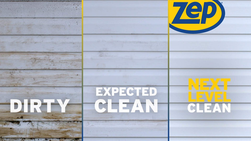 Zep House/Siding Wash after-cleaning results on siding