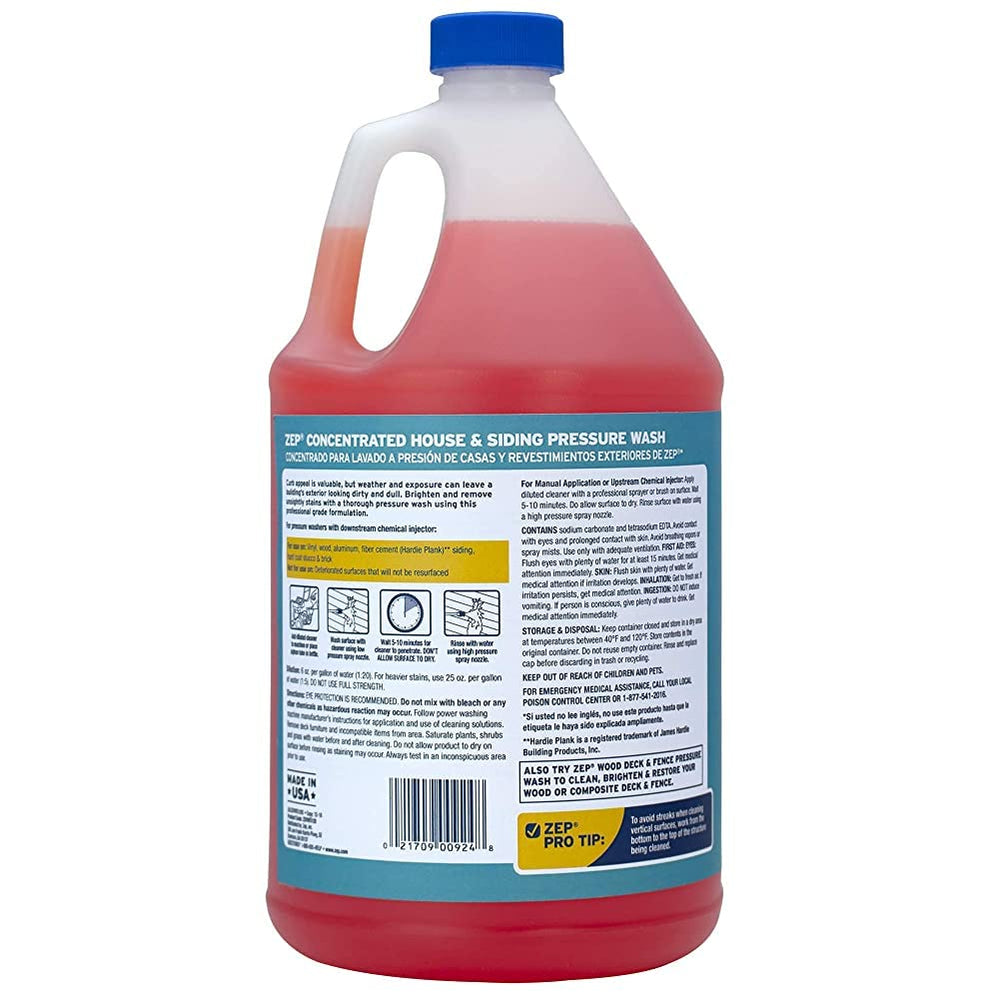 Zep House/Siding Wash concentrate being mixed with water for dilution