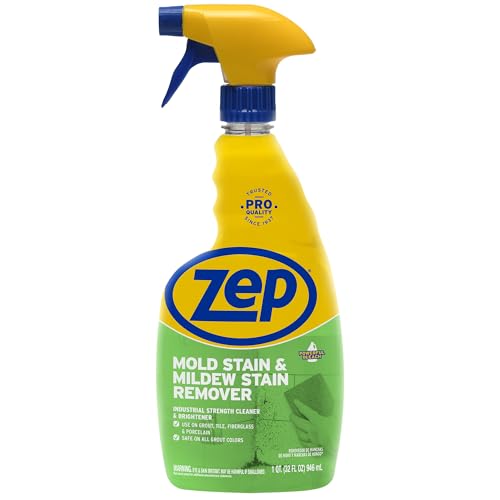 Close-up of Zep label highlighting professional-strength stain remover