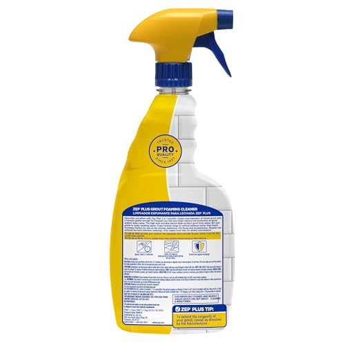 Foam close-up showing cling on grout for easier vertical cleaning