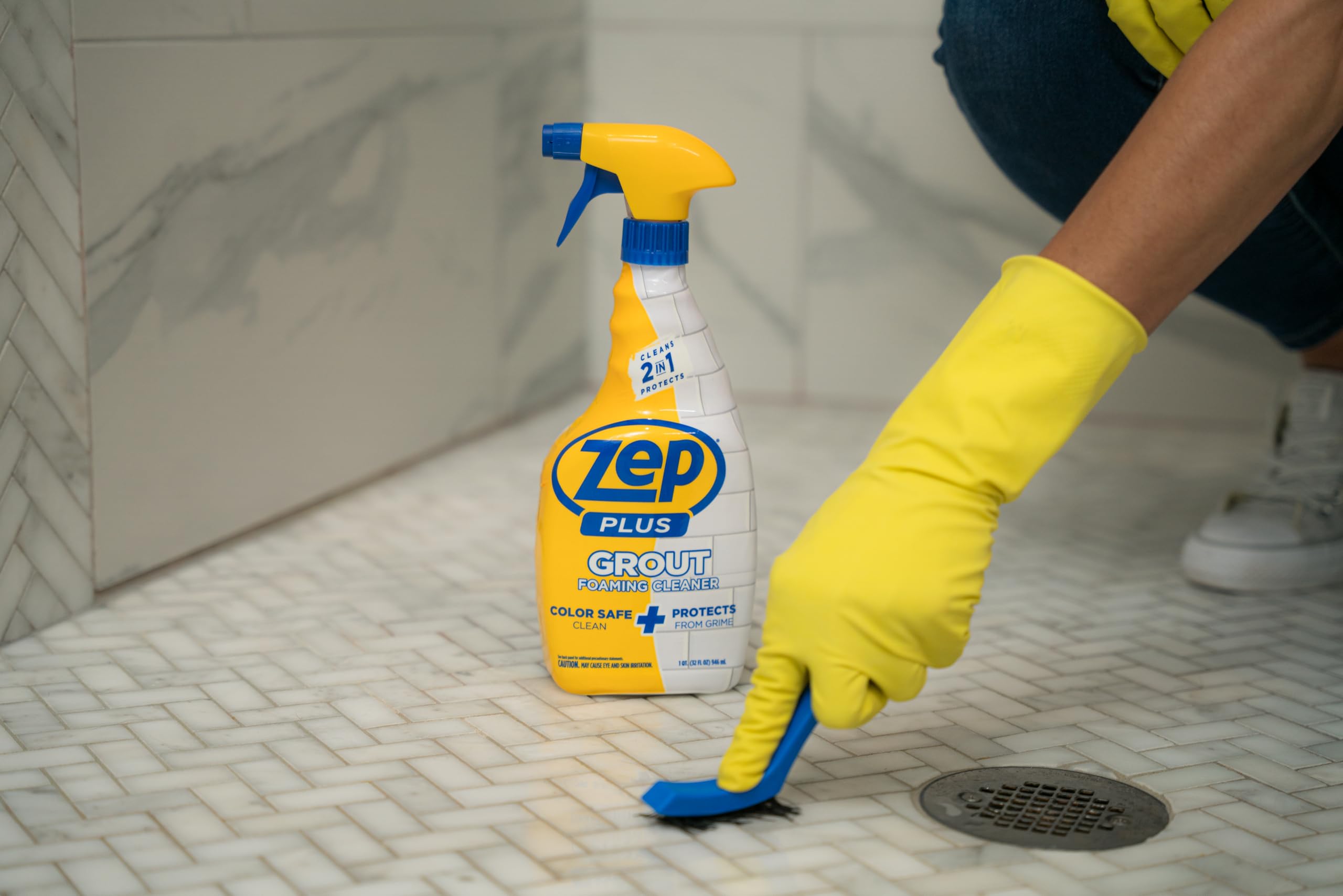 Product label close-up highlights 2-in-1 benefits and safe use