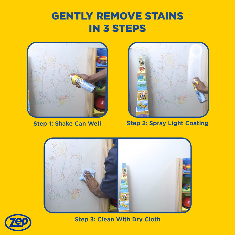 Removes fingerprints, grease, and ink without leaving residue.
