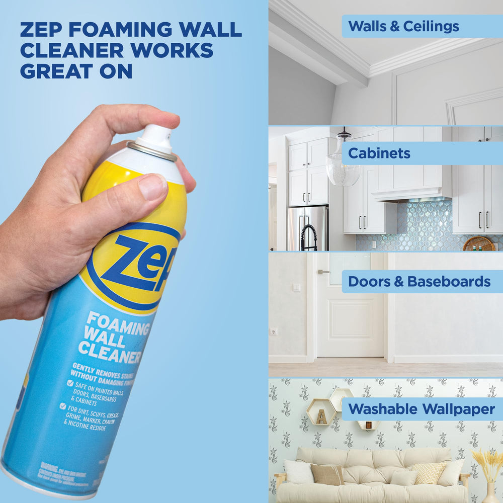 After use, the wall shows a refreshed painted look.