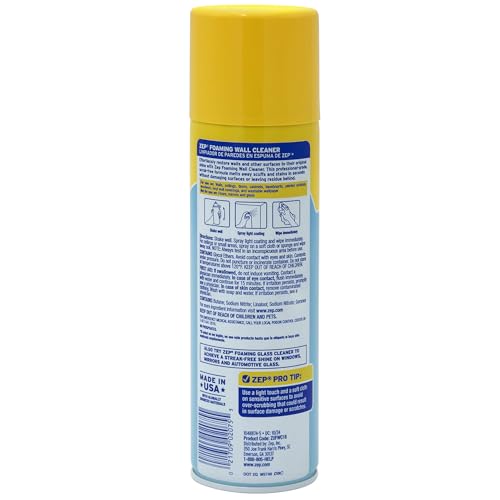 Foaming spray action covers a wall for easy, no-scrub cleaning.