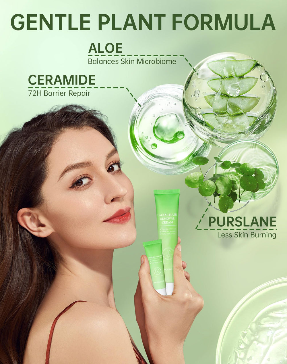Zeponyx cruelty-free formula highlighting gentle, plant powered hair removal