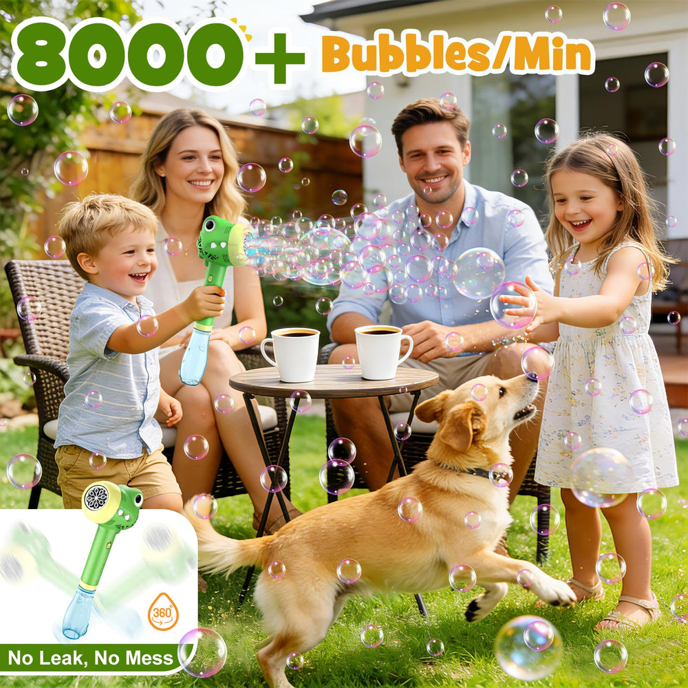 Zerhunt automatic bubble maker with eight wands creates abundant bubbles