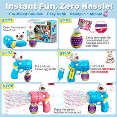 Zerhunt bubble guns are durable and leak-proof for longer playtime