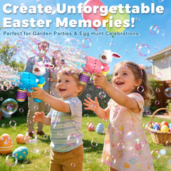 Zerhunt bubble guns with egg-shaped bottle for Easter play