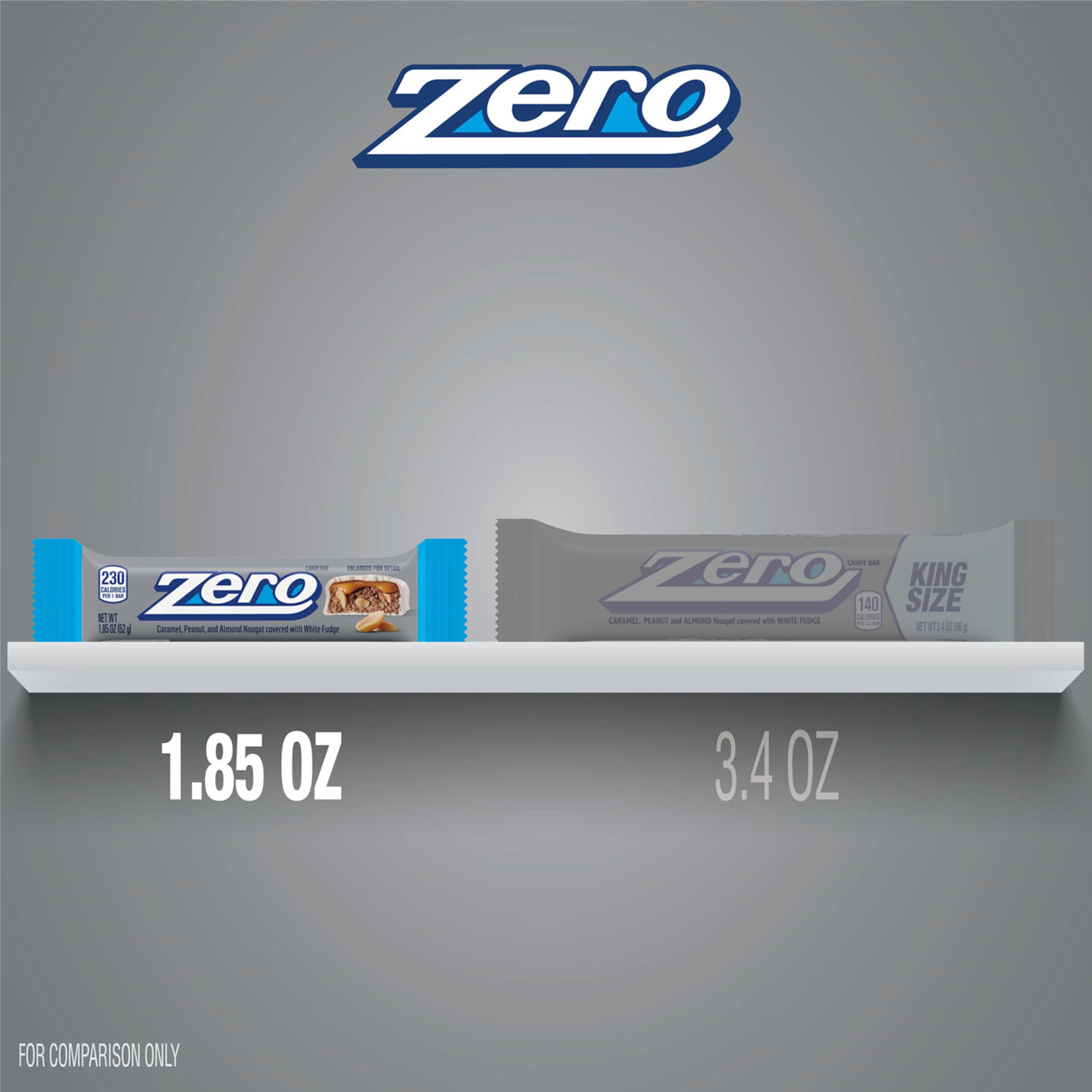Individually wrapped ZERO bars ideal for party favors and on-the-go snacking.