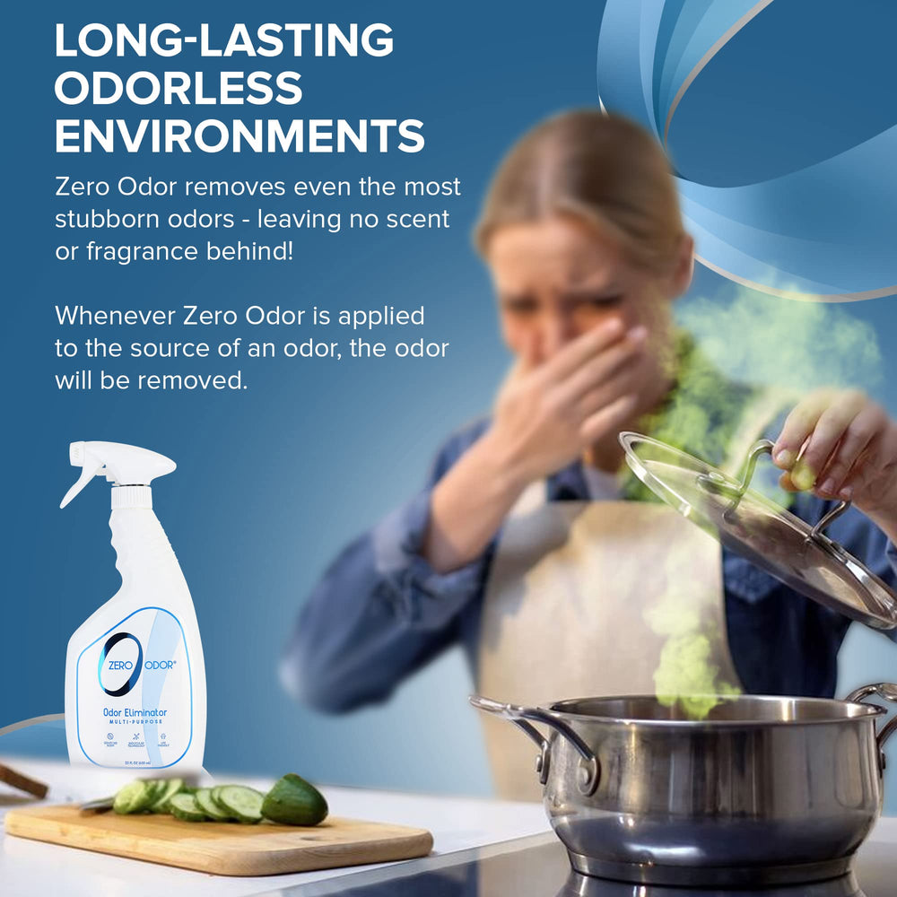 Zero Odor used in a bathroom to reduce lingering odors.