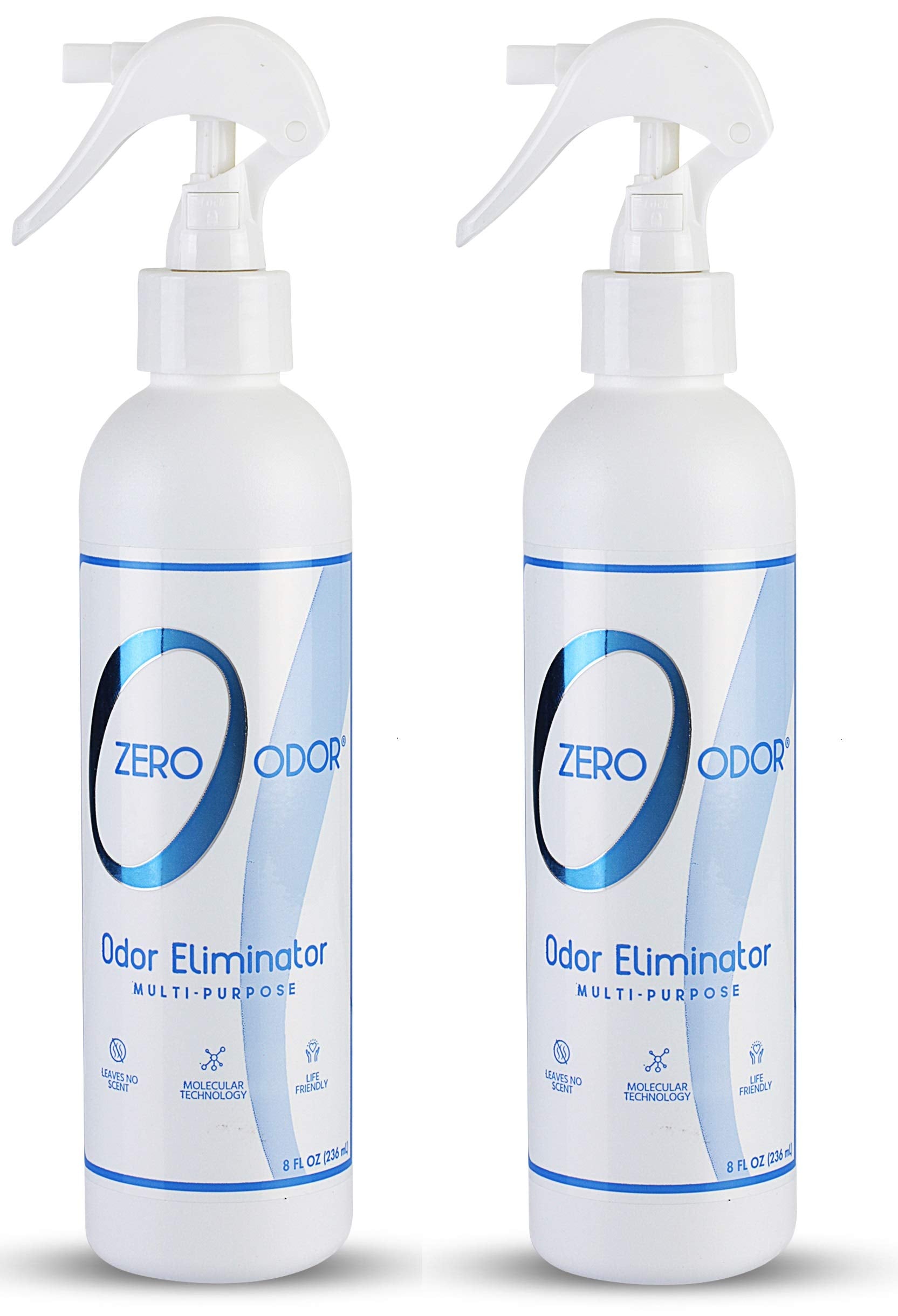 Zero Odor bottle pour demonstrates easy spray action for quick odor neutralization