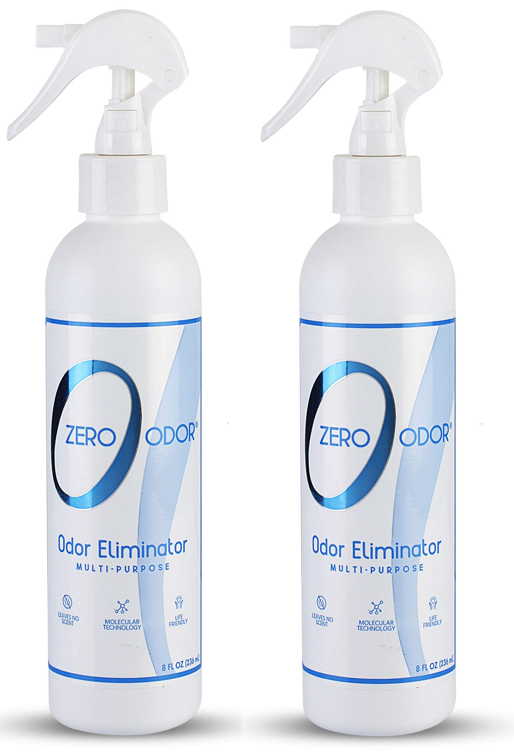 Zero Odor bottle pour demonstrates easy spray action for quick odor neutralization