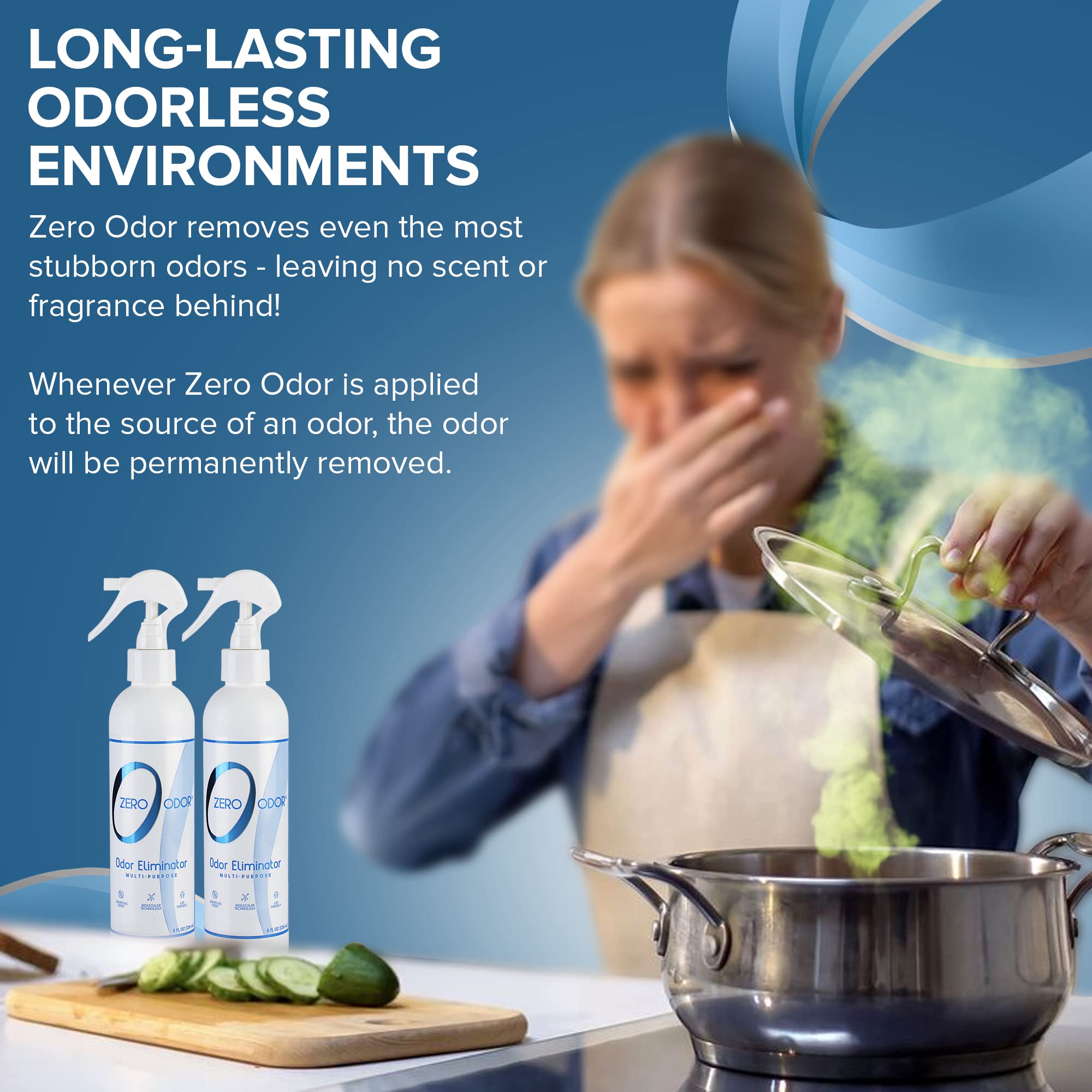Zero Odor smoke-odor-elimination captures post-smoke cleanup benefits