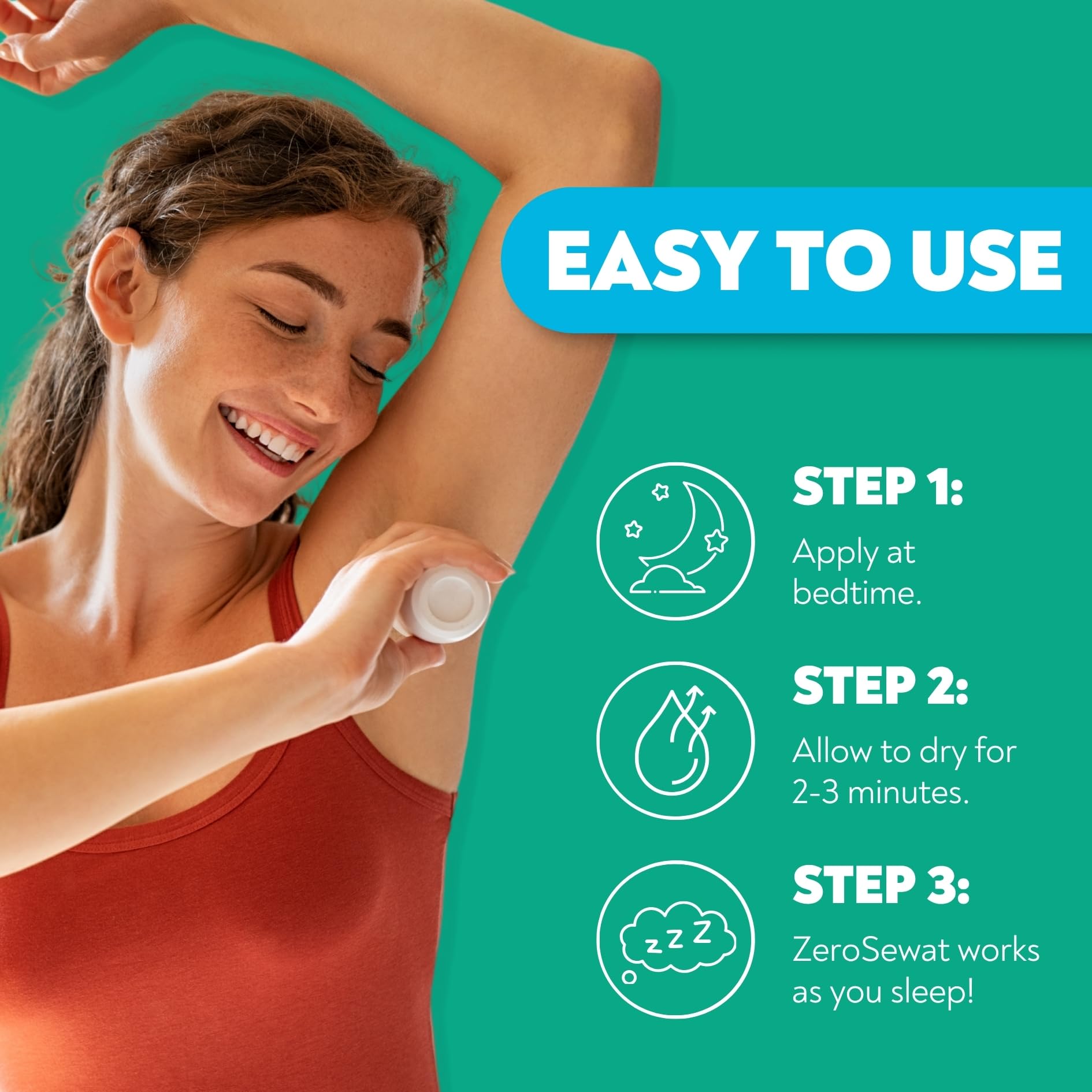 ZeroSweat arm swatch highlights texture and potential sweat reduction.