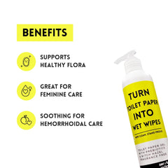 Zerotaboos Wipegel prebiotics ingredient close-up suggests skin balance support.