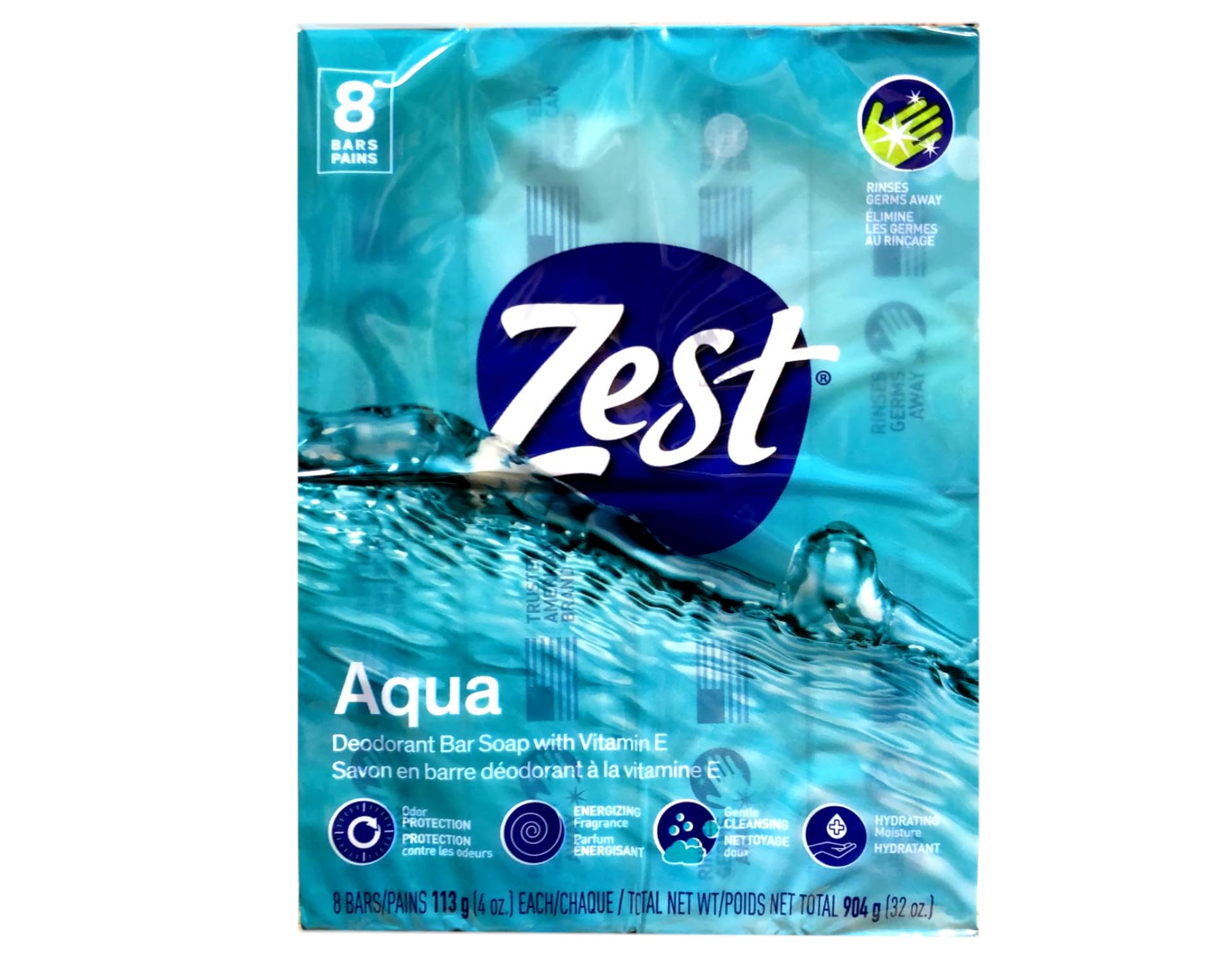 Zest Aqua Bar Soap Vitamin E moisture for skin nourishment