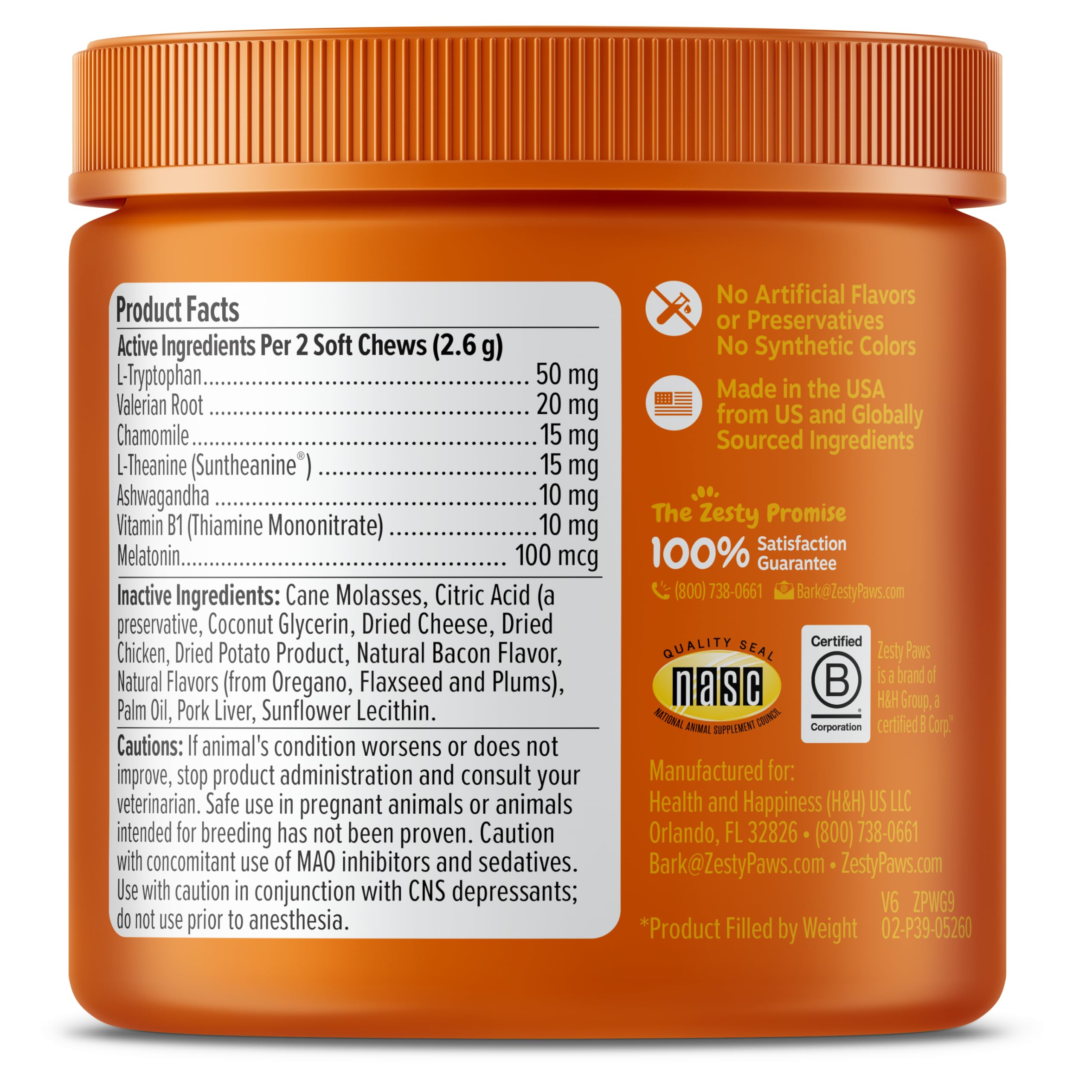 L-Theanine and Melatonin label shown on bottle packaging