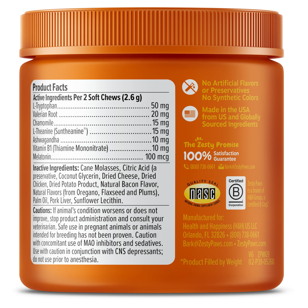L-Theanine and Melatonin label shown on bottle packaging