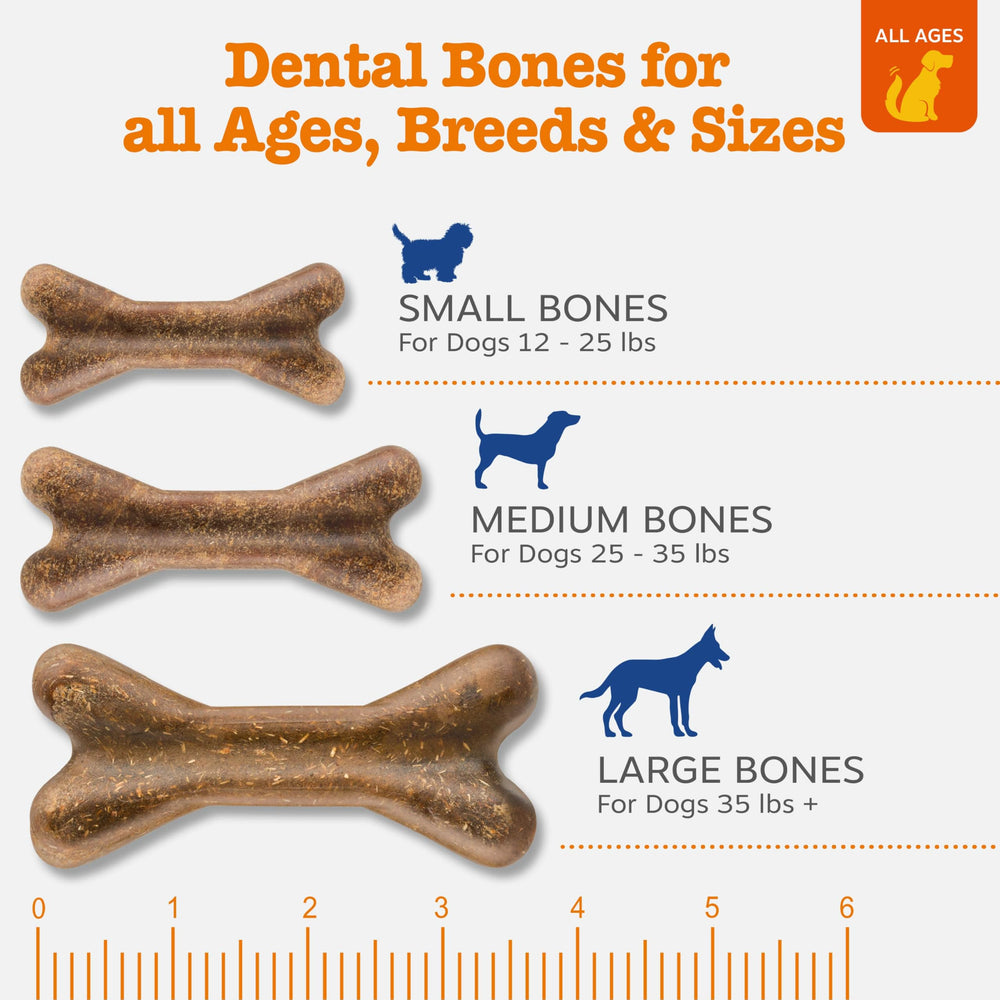 Zesty Paws Dental Bones provide calcium and omega-3 for joint health.