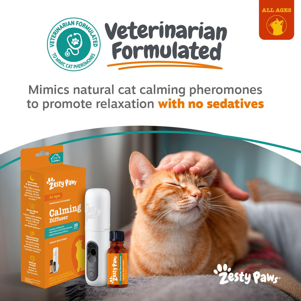Zesty Paws diffuser covers up to 1,000 sq ft for larger rooms