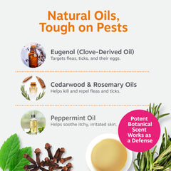 Zesty Paws spray bottle with rosemary oil for comforting, fresh-scented use.