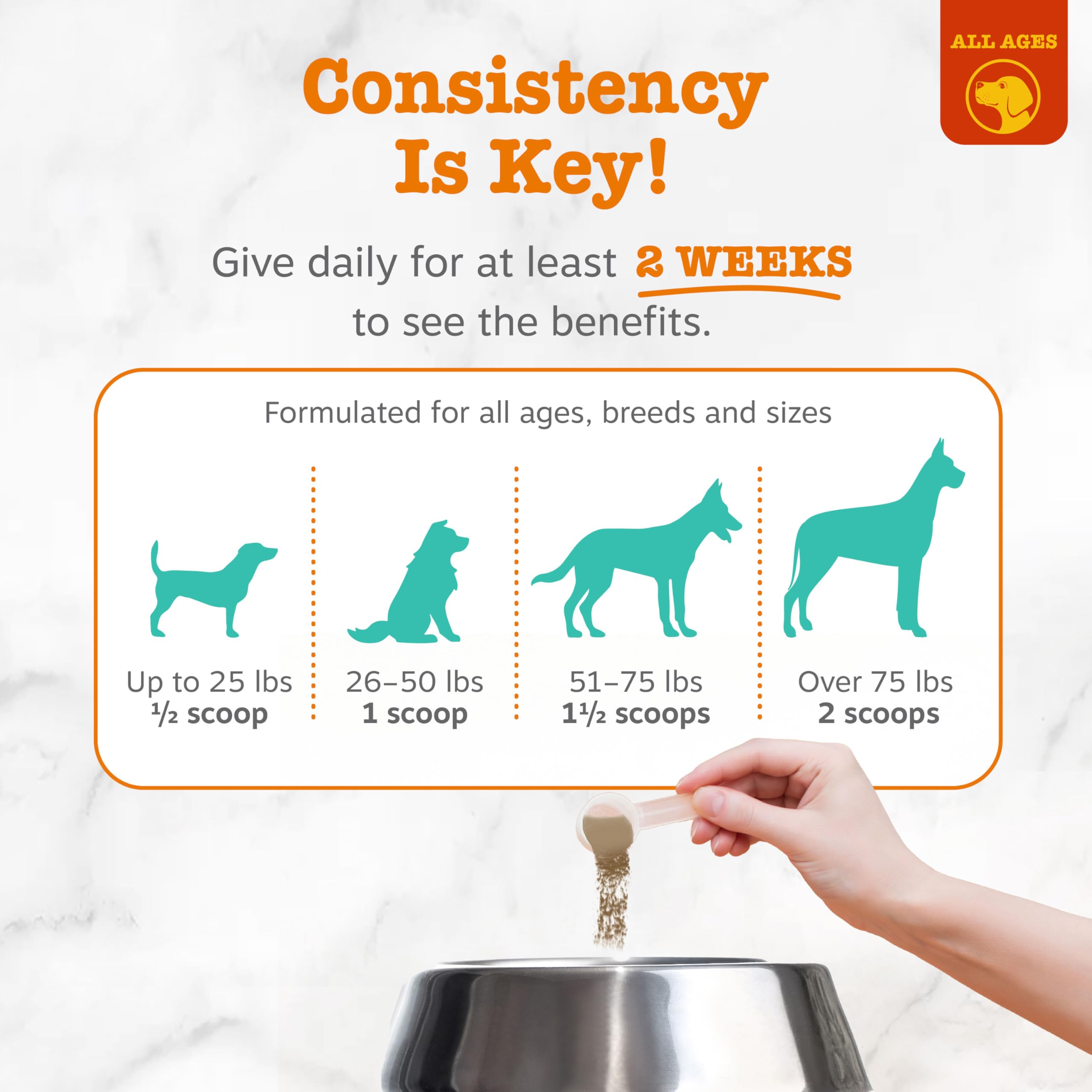 Zesty Paws green tea extract aids oral balance for dogs.