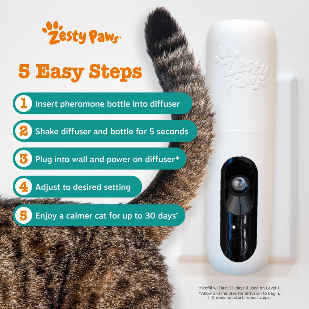 Zesty Paws starter kit packaging and diffuser
