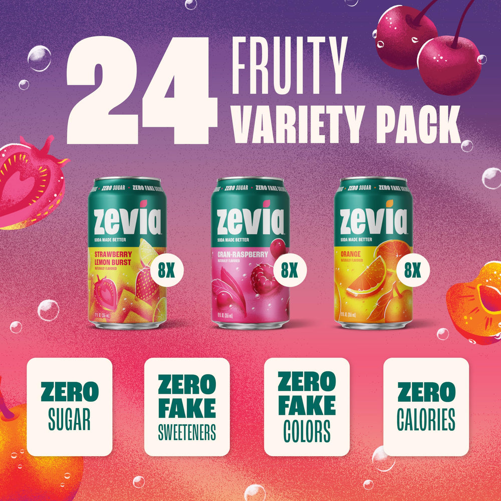 Zevia Cran-Raspberry can offers a refreshing, guilt-free thirst-quencher