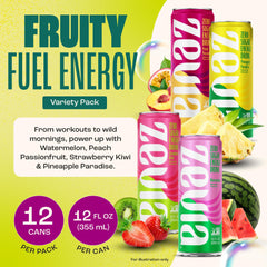 Zevia Energy Strawberry Kiwi can with zero sugar for everyday focus.