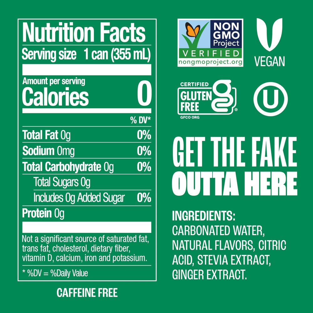Zevia Ginger Ale can pours into a glass for a crisp, sugar-free sip.