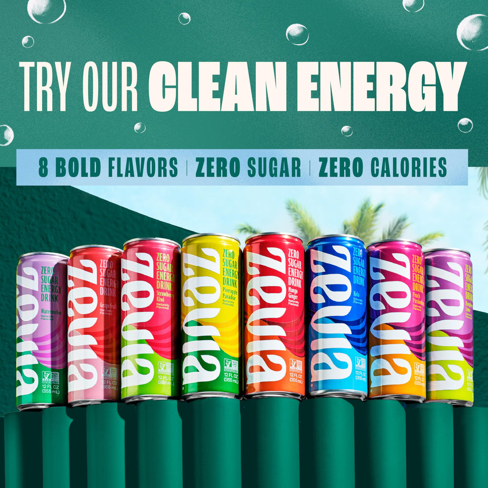 Gluten-free, vegan Zevia Cream Soda can with dietary icons.