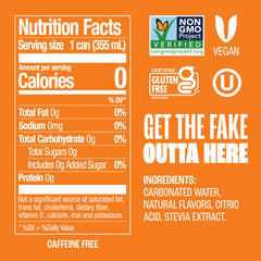 Zevia Orange Creamsicle being poured into a glass, naturally sweetened with stevia.