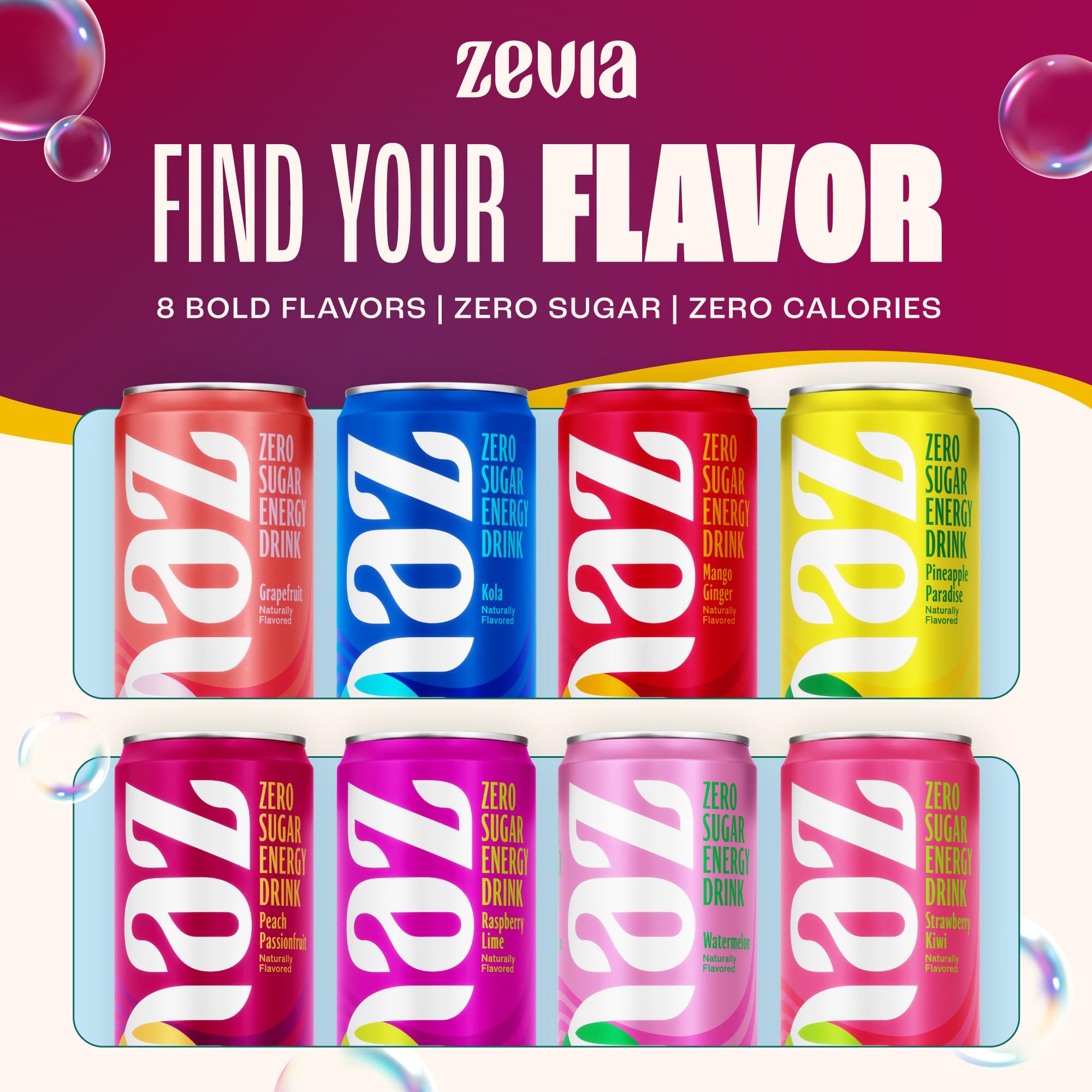 Zevia Peach Passionfruit lifestyle shot with can in hand for on-the-go energy.