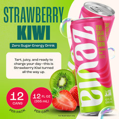 Zevia zero sugar energy can highlights calorie-free refreshment.