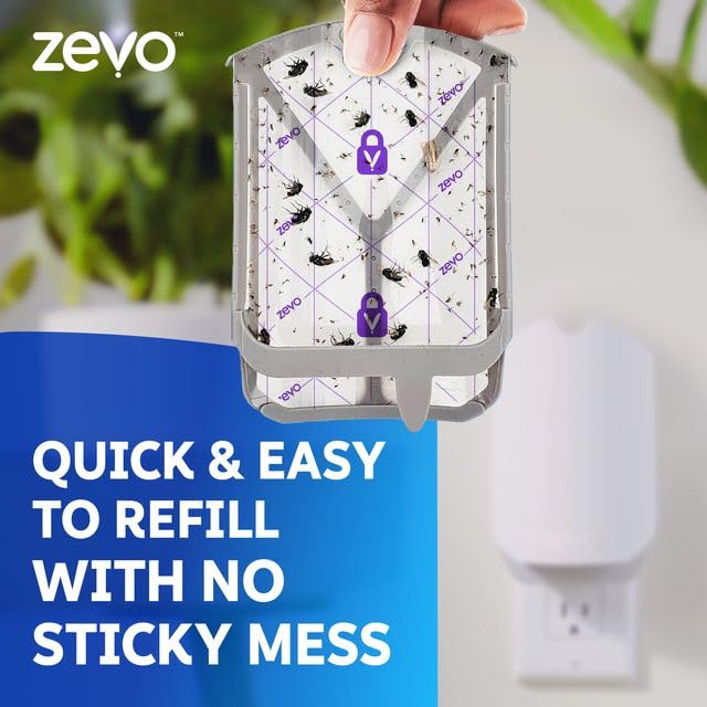 Zevo 2 adhesive faces the wall, blending with decor.