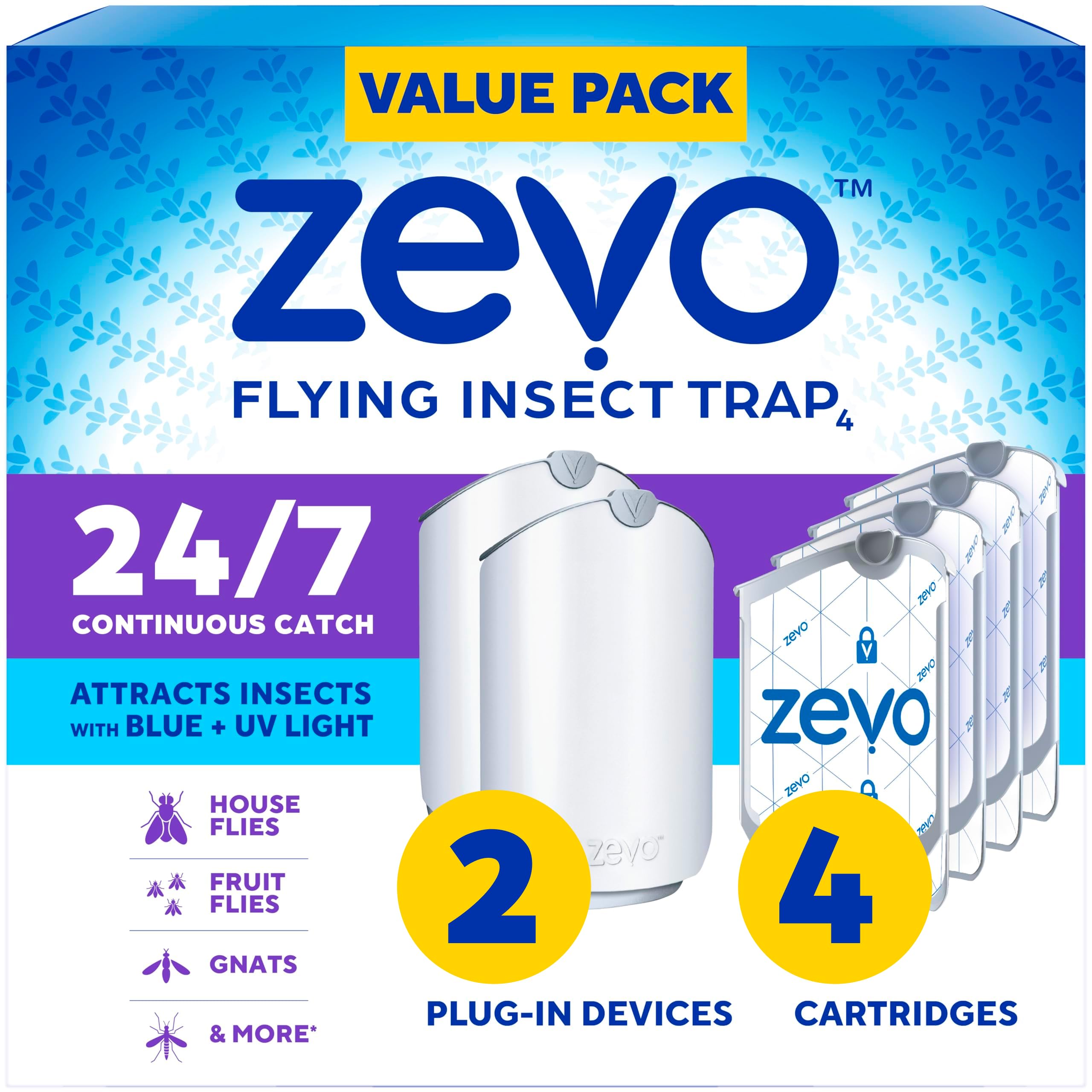 ZEVO 2 fly trap front view for mess-free indoor protection against flies