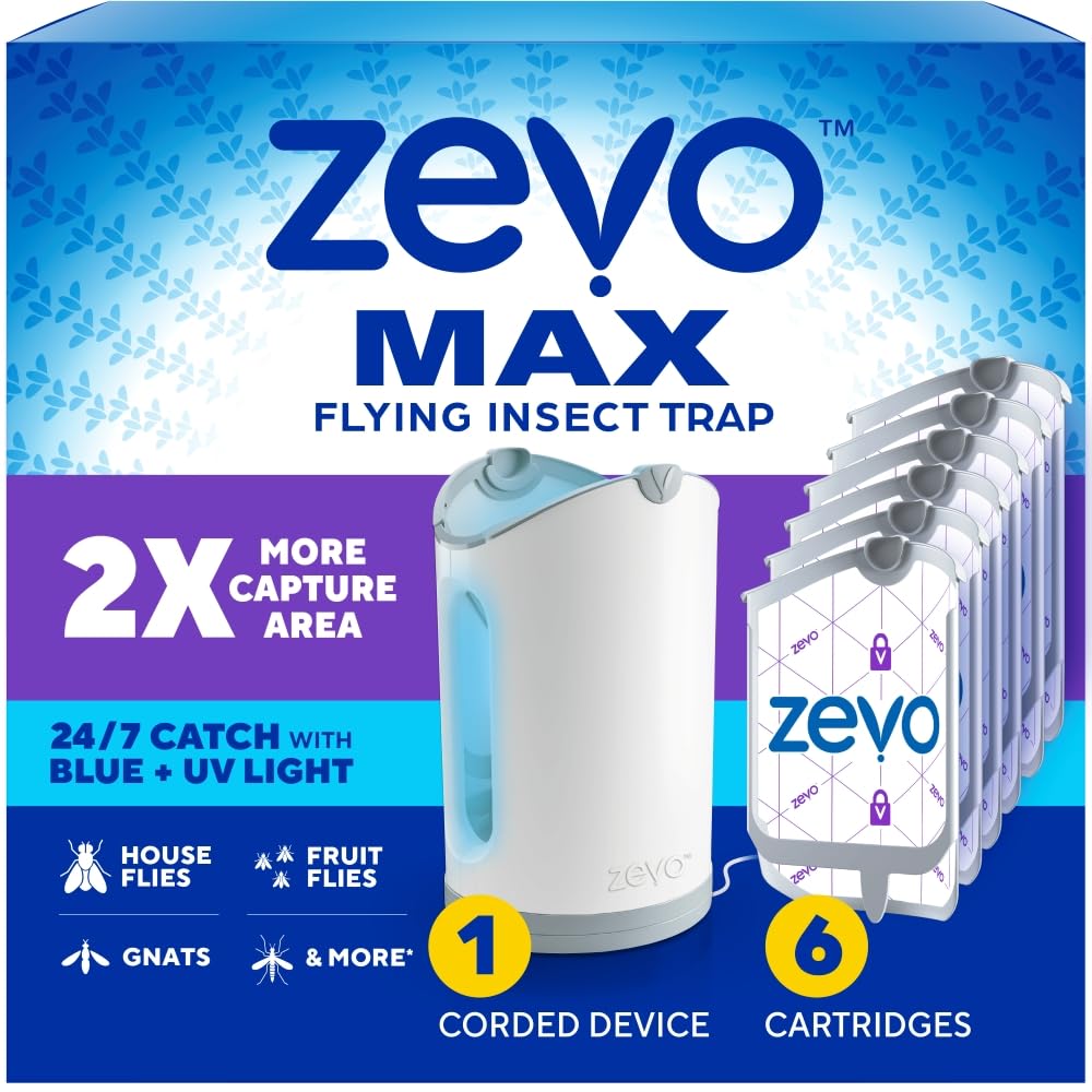 ZEVO Max bug trap base for plug-in use ensures stable, hands-free pest control.