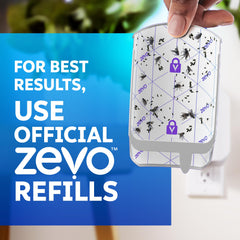 ZEVO Max disposable adhesive backing captures insects without touching mess.